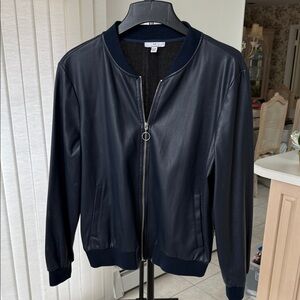 Navy Blue Bomber Jacket